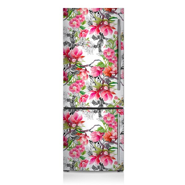 Funda magnética para refrigerador Flores de acuarela