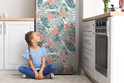 Funda magnética para refrigerador Mural tropical