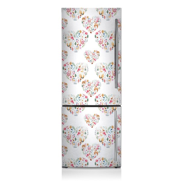 Funda magnética para refrigerador Corazones del bosque