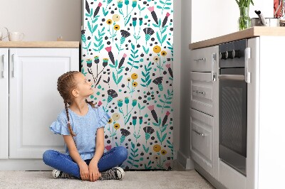 Imán decorativo para refrigerador Flor escandinava