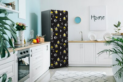 Imán decorativo para refrigerador Triángulos dibujados