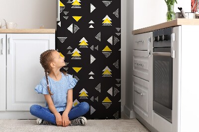 Imán decorativo para refrigerador Triángulos dibujados