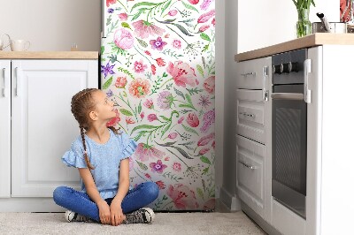 Funda magnética para refrigerador Flores pintadas