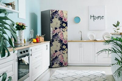 Imán decorativo para refrigerador Rosa vintage blanca