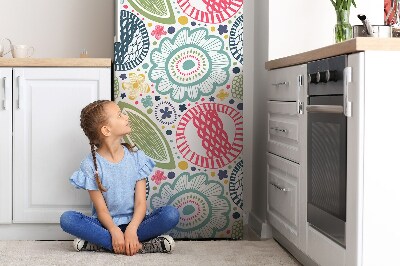 Imán decorativo para refrigerador Flores coloridas