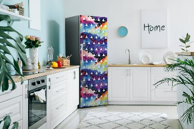 Imán decorativo para refrigerador Triángulos espaciales