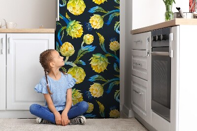 Imán decorativo para refrigerador Flores de alcachofas