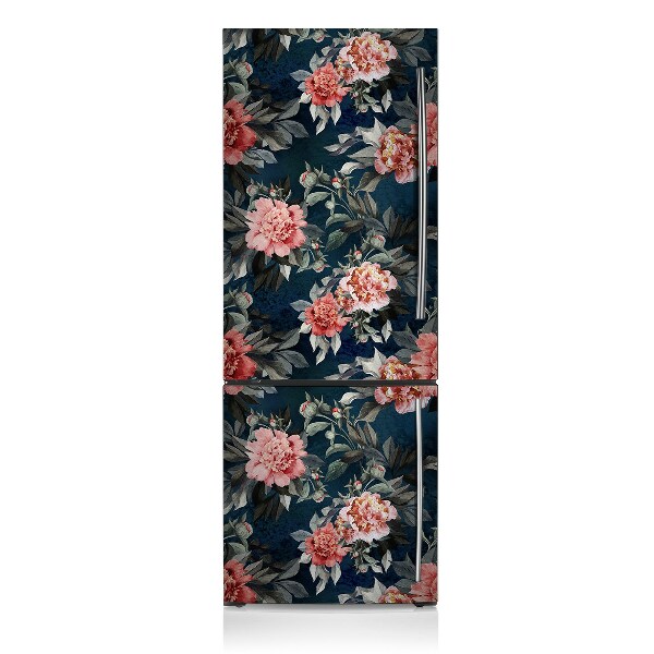 Funda magnética para refrigerador Peonies red