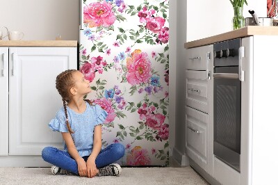 Imán decorativo para refrigerador Acuarela rosa