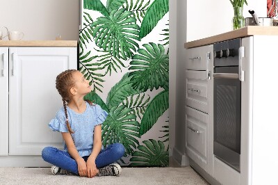 Funda magnética para refrigerador Hojas verdes exóticas