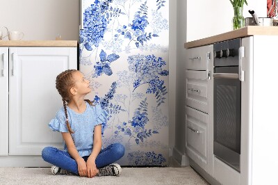 Funda magnética para refrigerador Hortensia azul