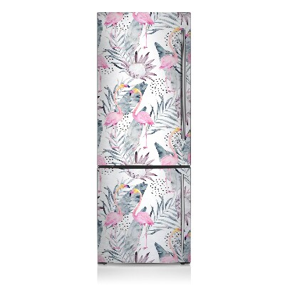 Funda magnética para refrigerador Flamencos