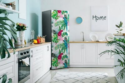 Funda magnética para refrigerador Mural de loros