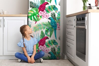 Funda magnética para refrigerador Mural de loros