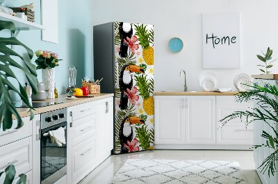 Funda magnética para refrigerador Tucan y piña