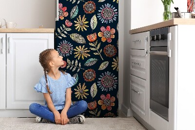 Funda magnética para refrigerador Flores coloridas