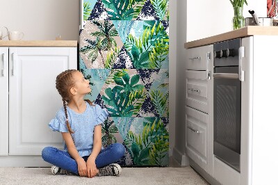 Cubierta magnética para refrigerador Mosaico tropical