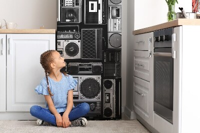 Funda magnética para refrigerador Old boom box