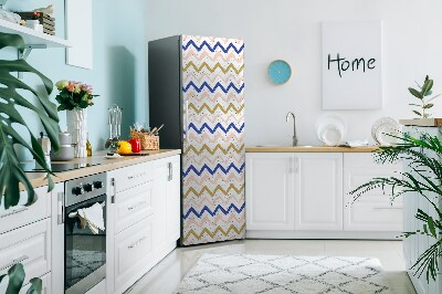 Imán decorativo para refrigerador Zigzags pintados