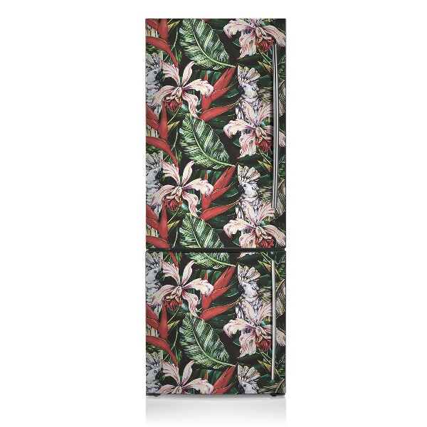 Funda magnética para refrigerador Loro tropical