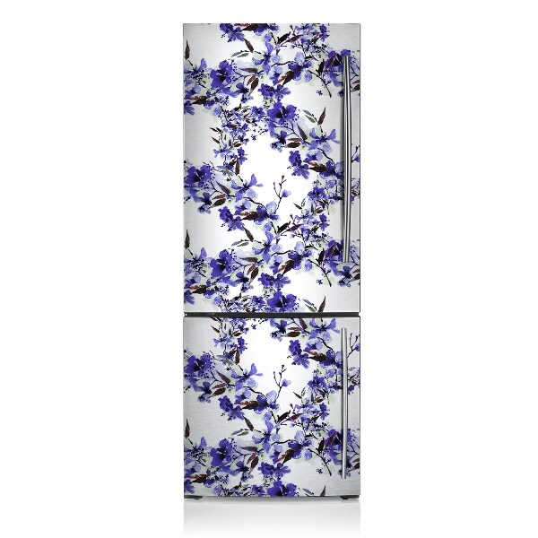 Funda magnética para refrigerador Flores azules