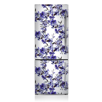 Funda magnética para refrigerador Flores azules