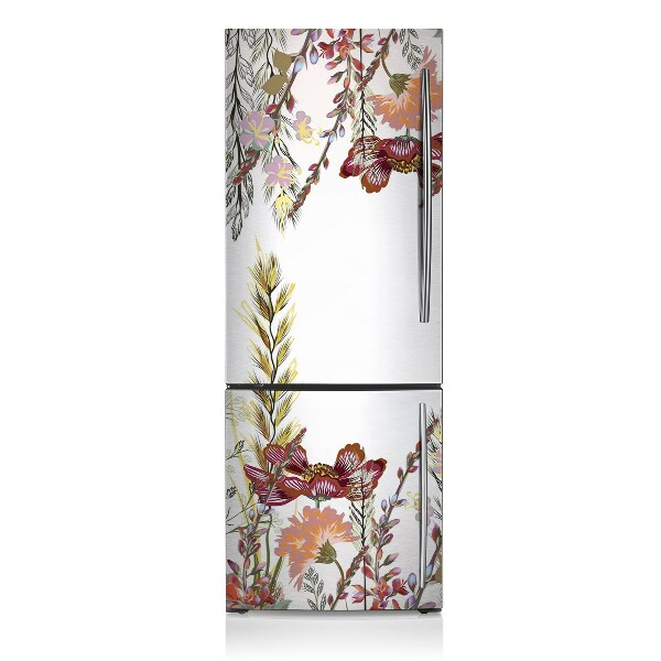 Funda magnética para refrigerador Campo lleno de flores