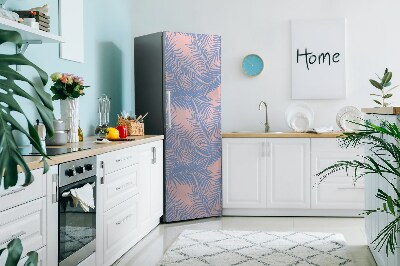 Cubierta magnética para refrigerador Hojas azules