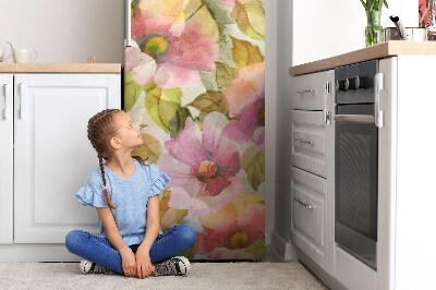 Funda magnética para refrigerador Flores pintadas