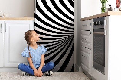 Funda magnética para refrigerador Vórtice en blanco y negro
