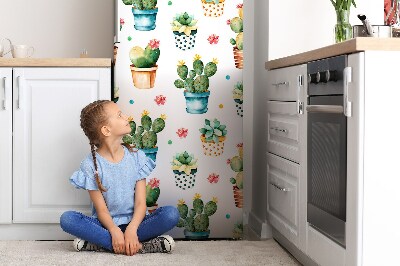 Funda magnética para refrigerador Cactus pintado