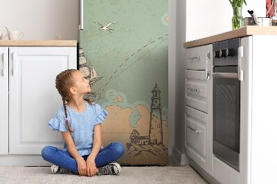 Imán decorativo para refrigerador Mapa del tesoro