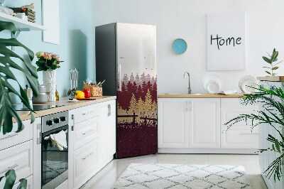 Imán decorativo para refrigerador Bosque de otoño