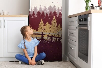 Imán decorativo para refrigerador Bosque de otoño