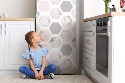 Imán decorativo para refrigerador Hexagonal