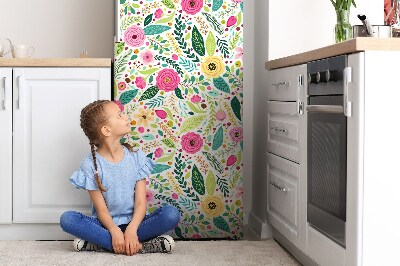 Imán decorativo para refrigerador Flores coloridas