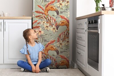 Imán decorativo para refrigerador Flamingos estilo retro