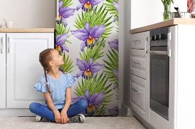 Imán decorativo para refrigerador Flores moradas