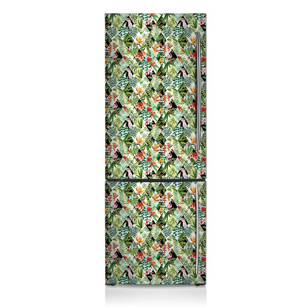 Imán decorativo para refrigerador Flores y pájaros