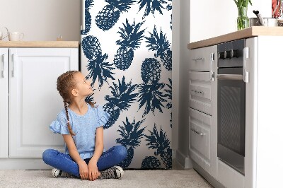 Imán decorativo para refrigerador Piña gris