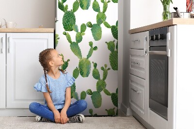 Cubierta magnética para refrigerador Cactus pintado