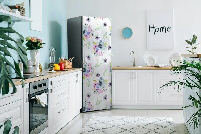 Funda magnética para refrigerador Flores moradas