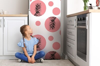 Cubierta magnética para refrigerador Piña rosa