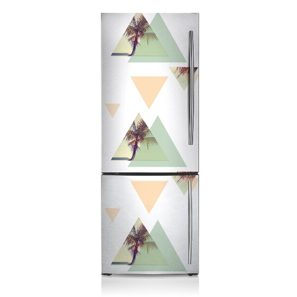 Cubierta magnética para refrigerador Palmas en triángulos
