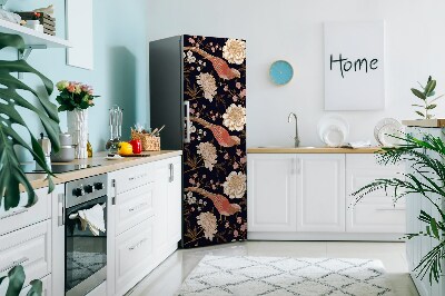 Funda magnética para refrigerador Peony con un pájaro