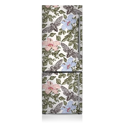 Funda magnética para refrigerador Mariposas y flores