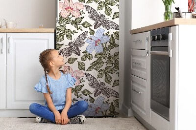 Funda magnética para refrigerador Mariposas y flores