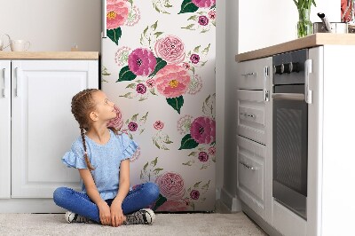 Funda magnética para refrigerador Flores rosadas