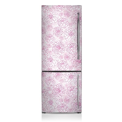 Cubierta magnética para refrigerador Flores rosadas