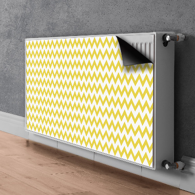 Cubierta magnética para radiador Zigzags amarillos